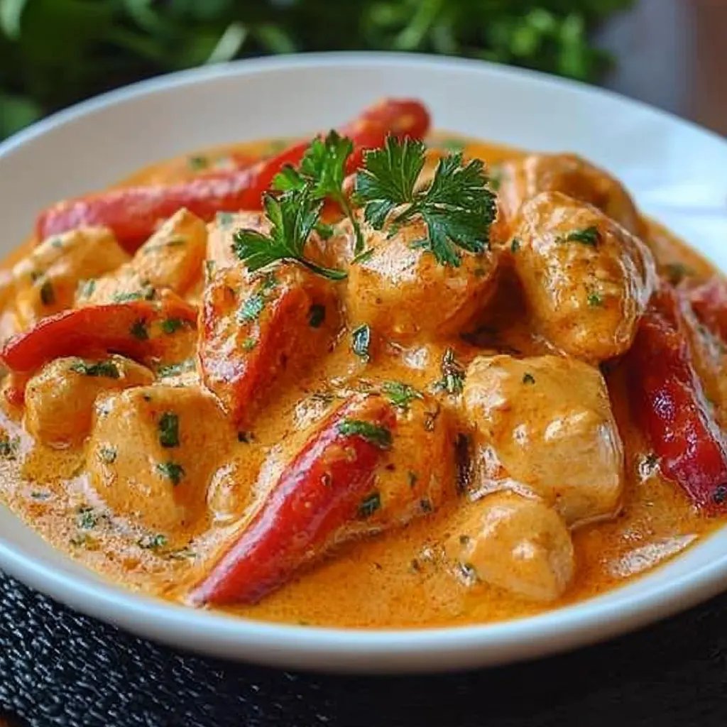 Paprika-Sahne-Hähnchen