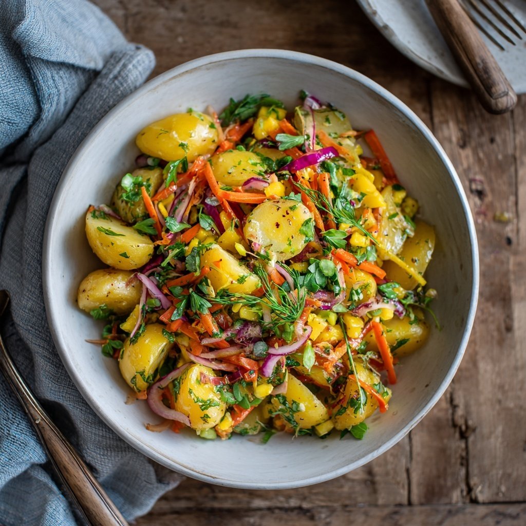 Bunter Kartoffelsalat Zum Grillen