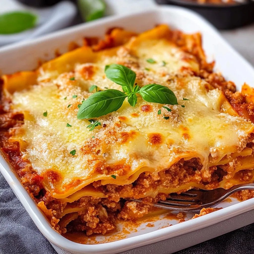 Klassische Lasagne Bolognese mit Bechamelsoße