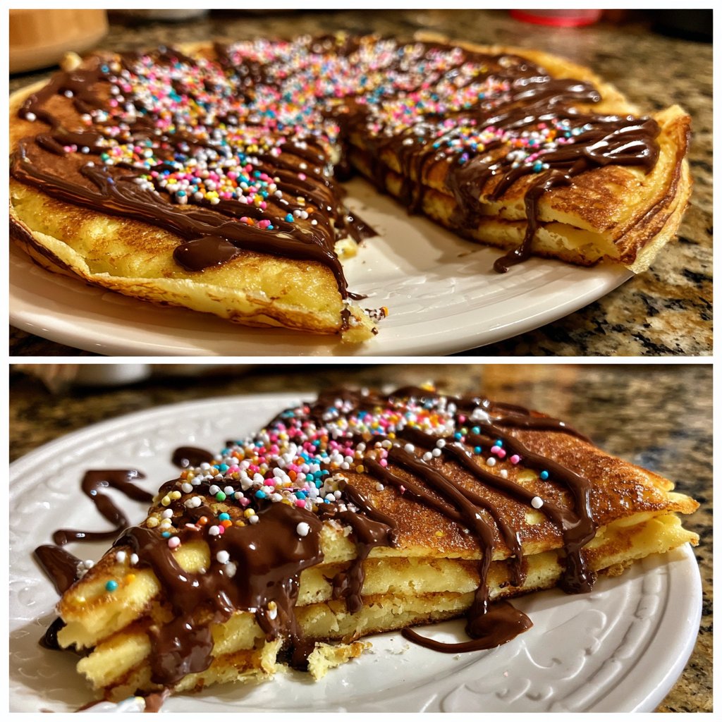 Pfannkuchen mit Schokolade