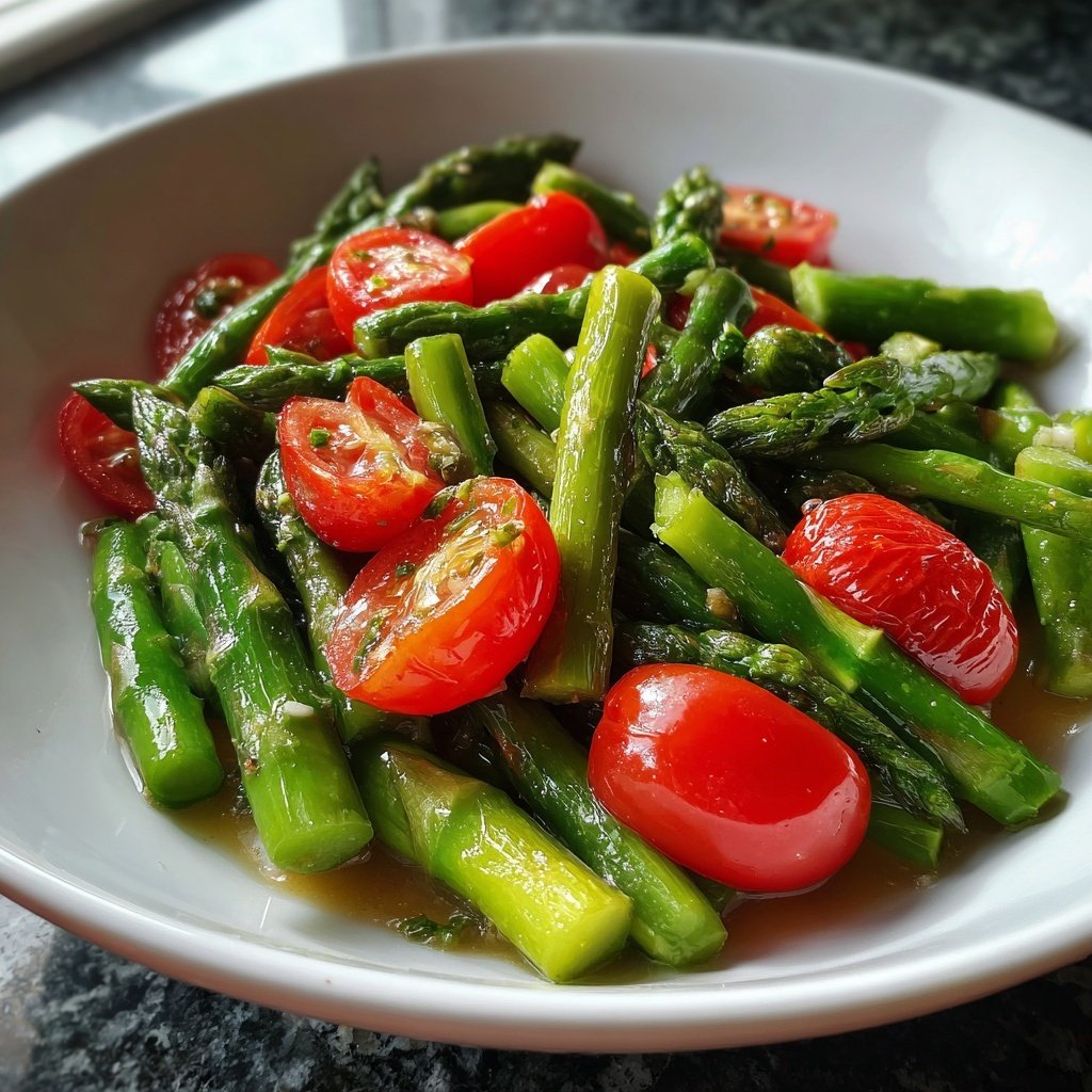 Grüner Spargel Mit Tomaten