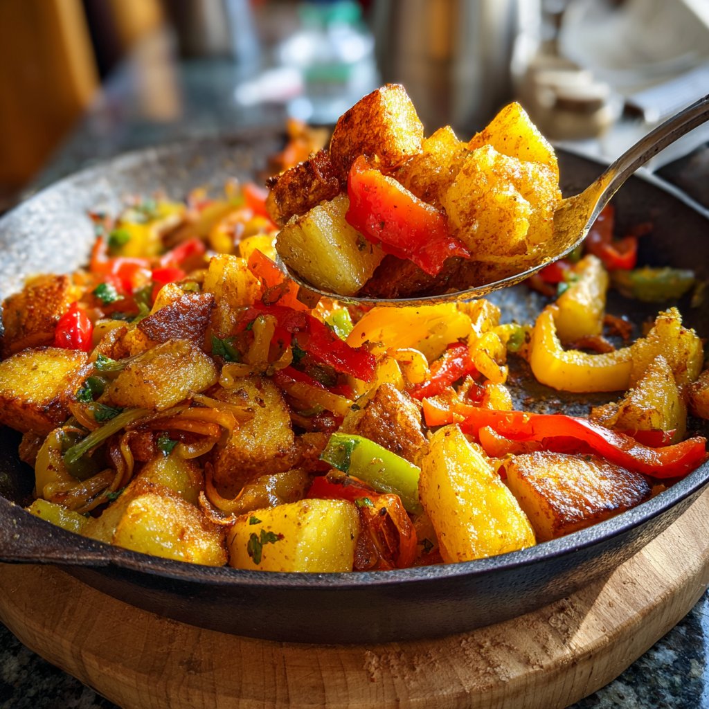 Abendessen mit Kartoffelpfanne