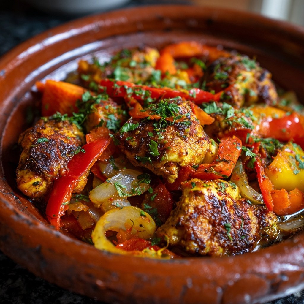 Internationale Küche Marokkanisches Hähnchen-Tagine
