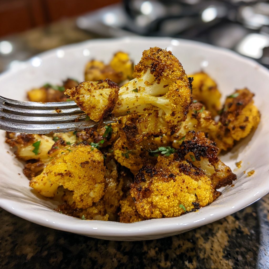 Blumenkohl aus dem Ofen knusprig