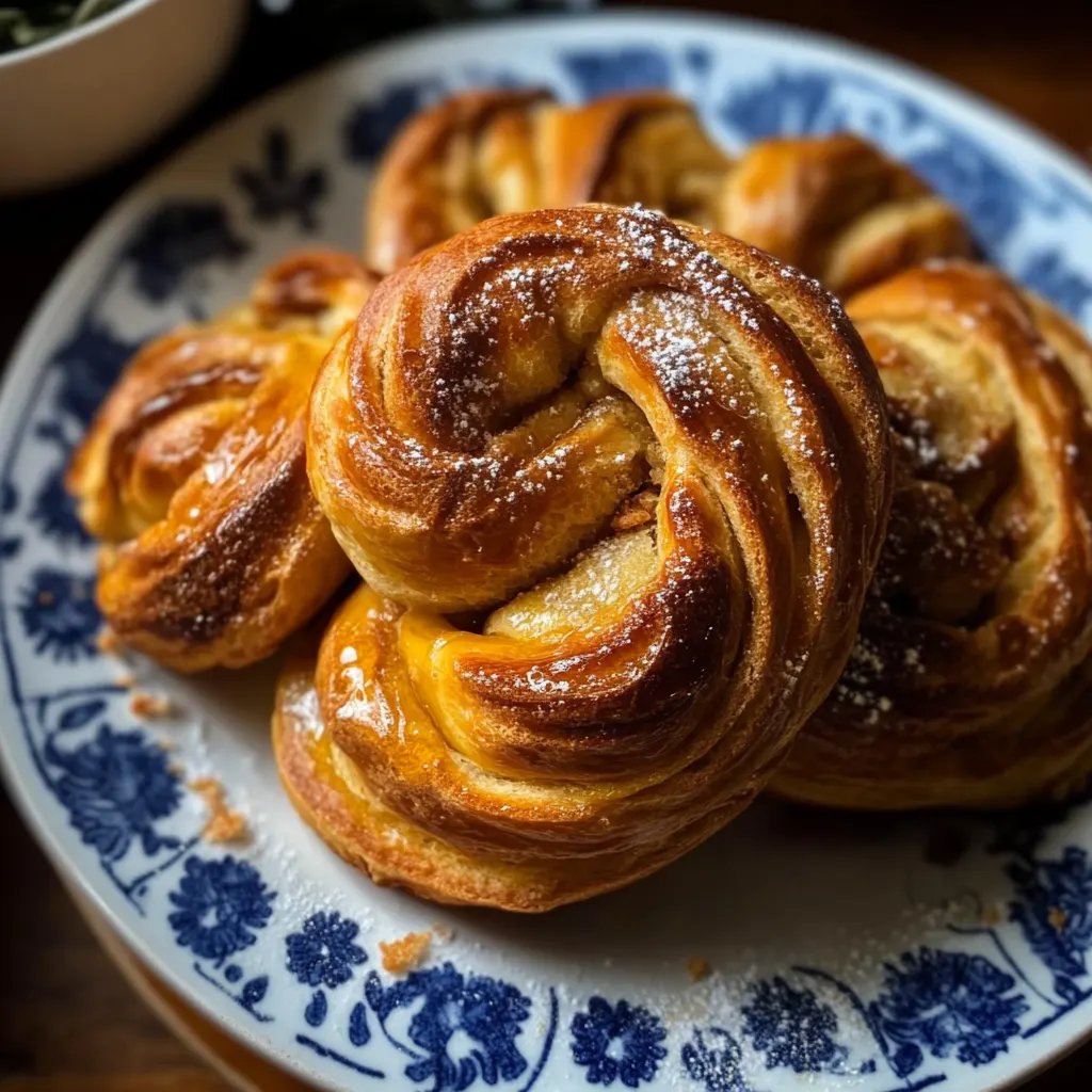 Kardamom-Knoten mit brauner Butter