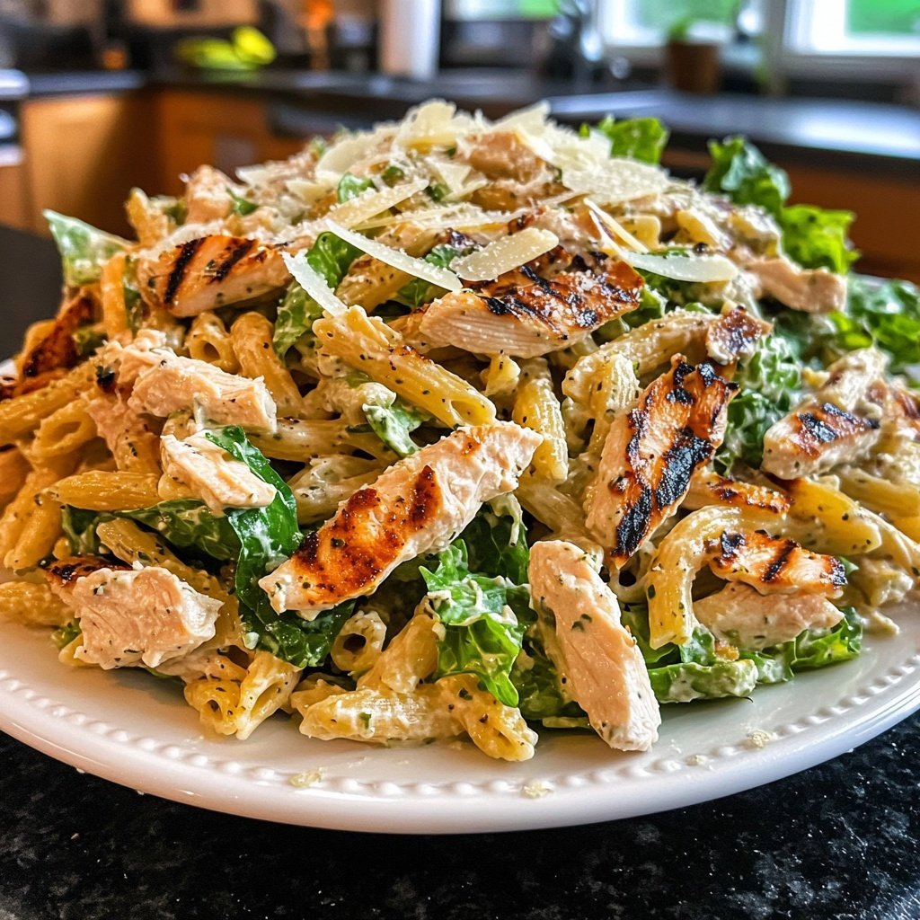 Chicken Caesar Pasta Salat