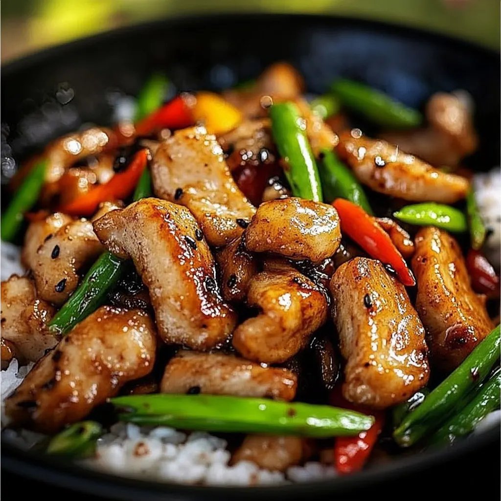 Feuerwerks Hähnchen Pfannengericht