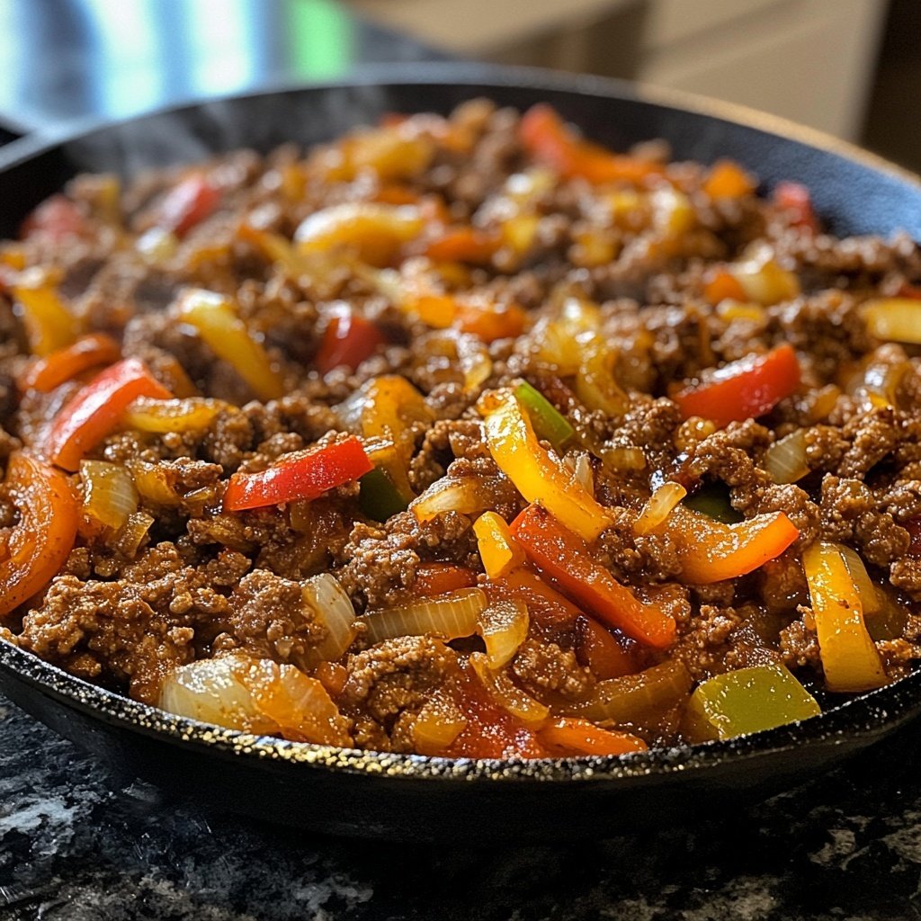 Hackfleisch Pfanne rustikal