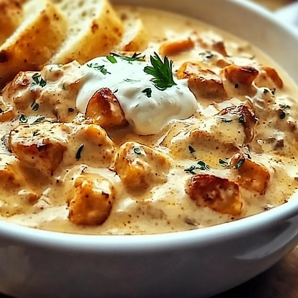 Cremiges Huhn mit Reis