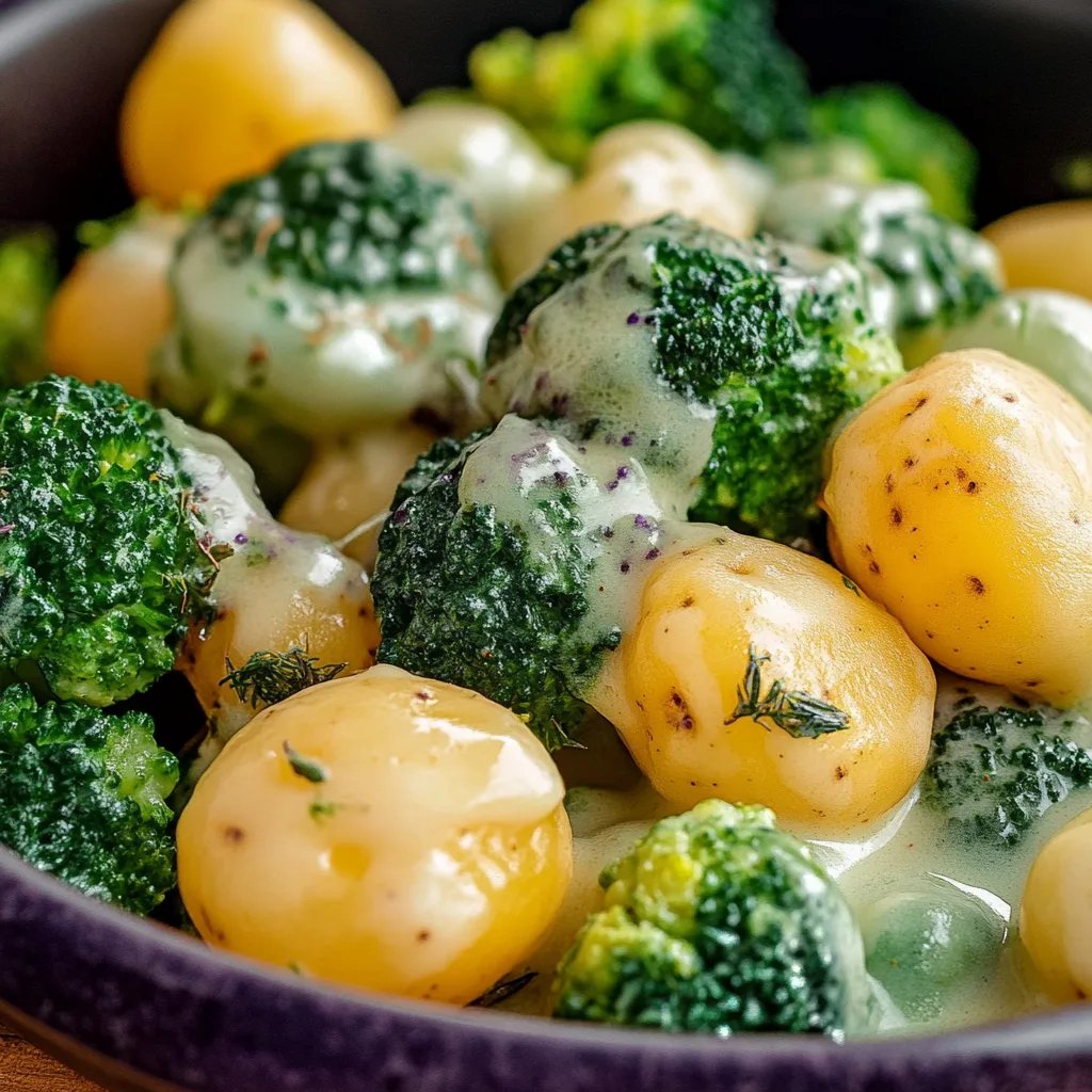 Cremiger Brokkoli und Kartoffeln