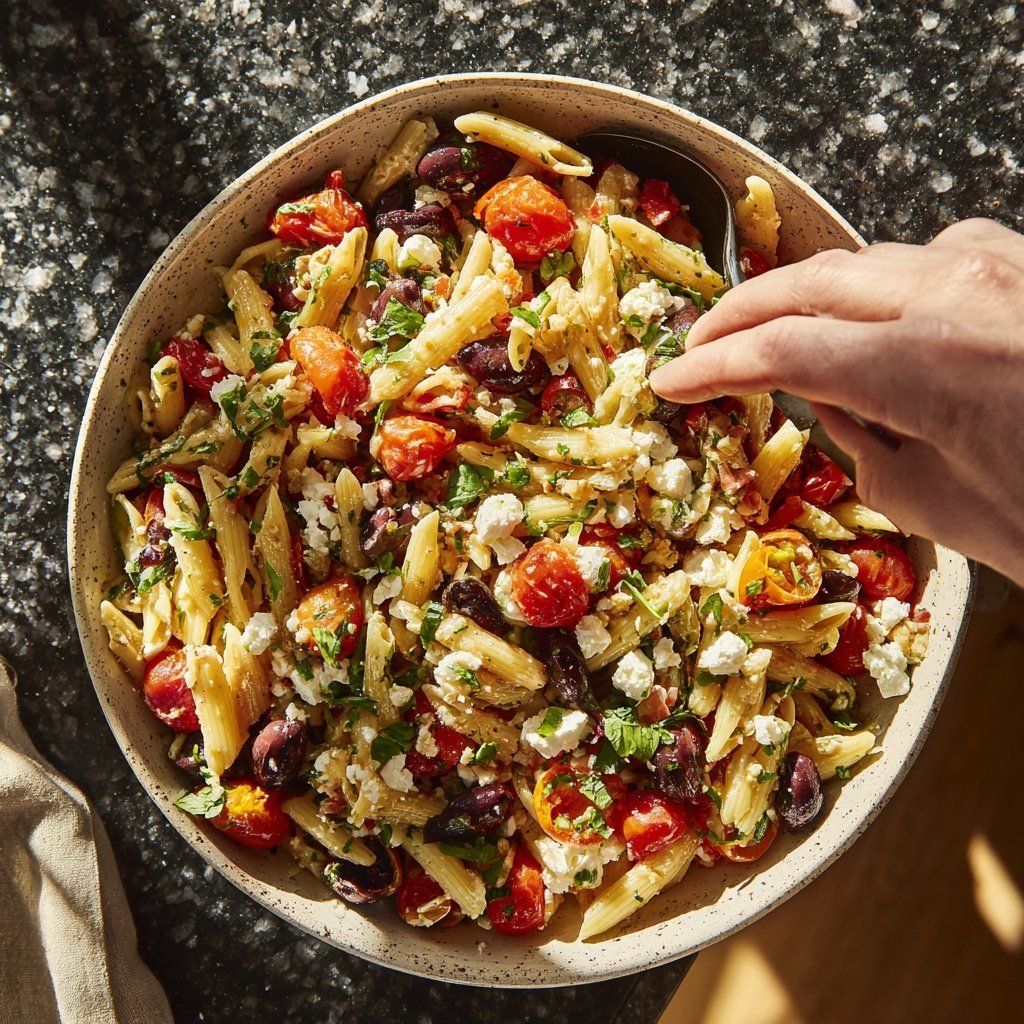 Mediterraner Nudelsalat Schnell