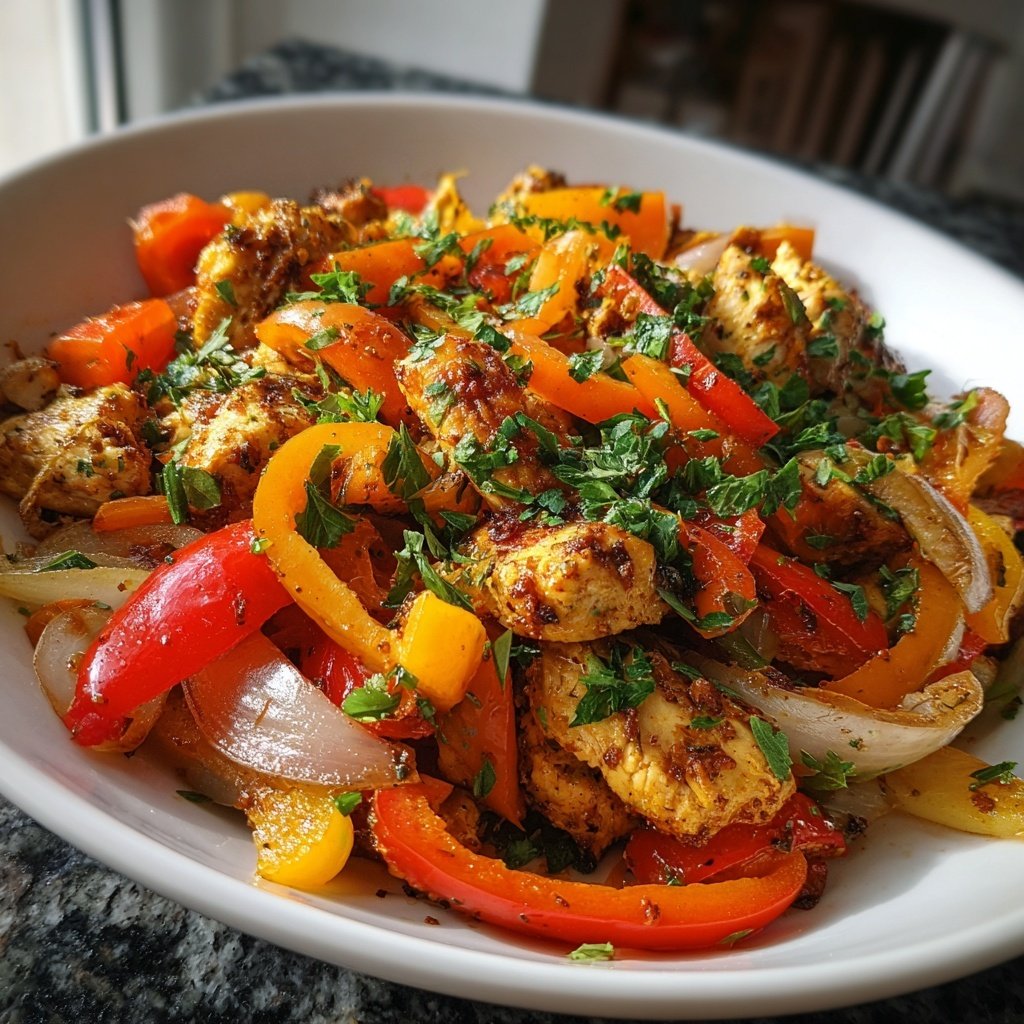 Kalorienarme Gemüsepfanne Mit Hähnchen