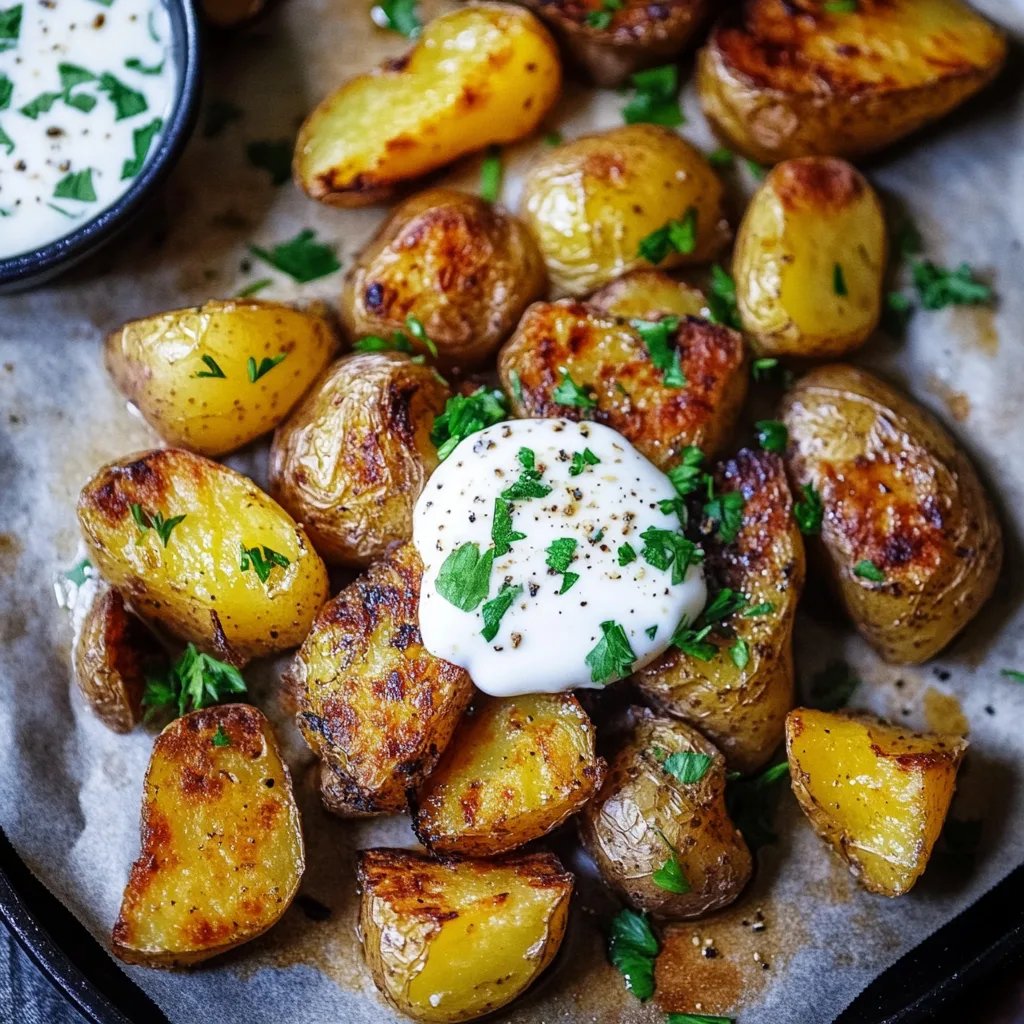 Zerdrückte Kartoffeln