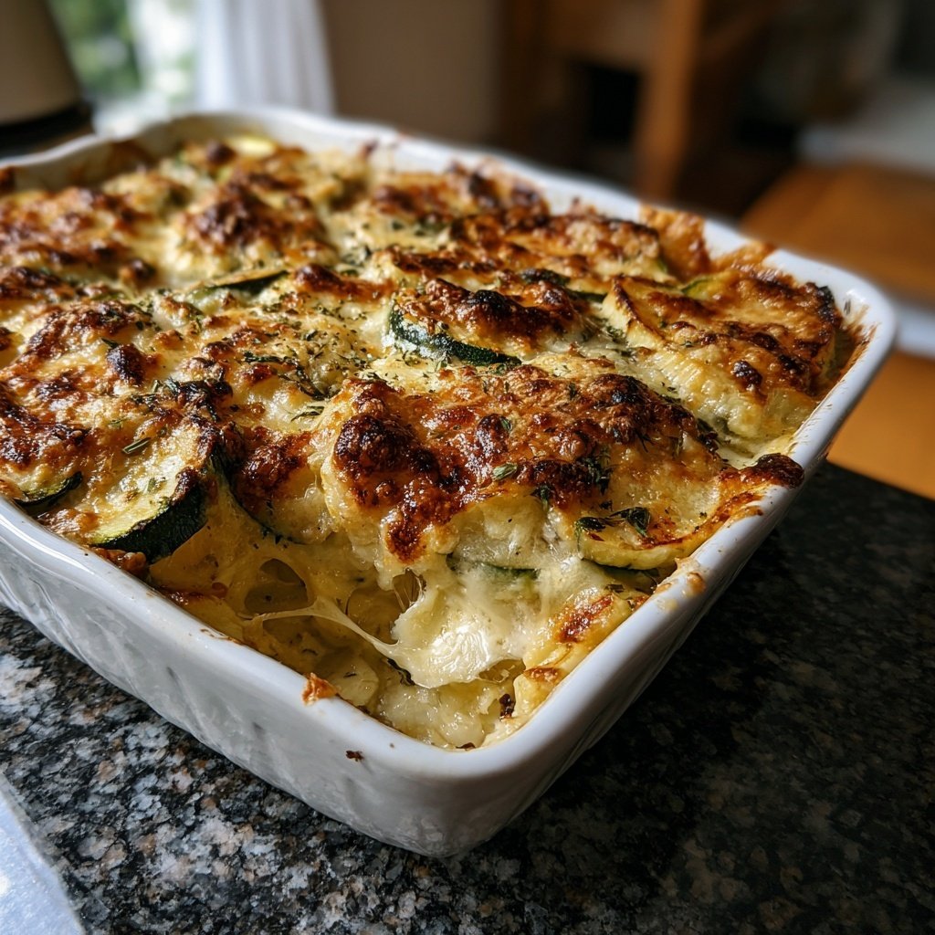 Abendessen mit cremigem Gemüsegratin