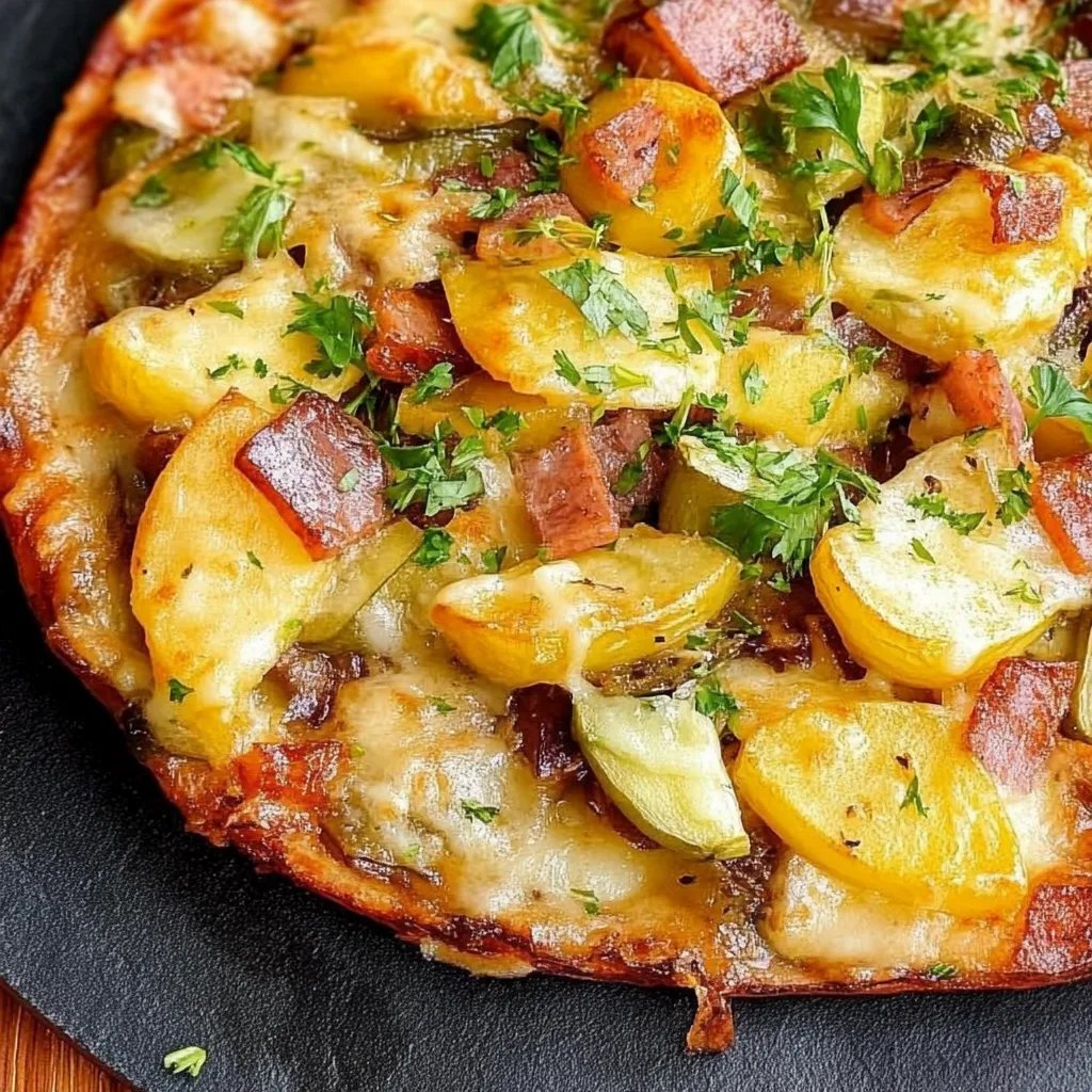 Klassisches Bauernfrühstück mit Schinken