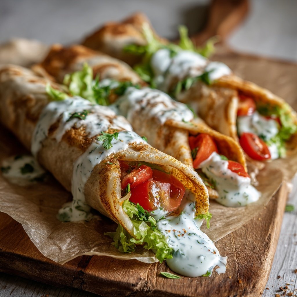 Wraps mit Joghurtsauce