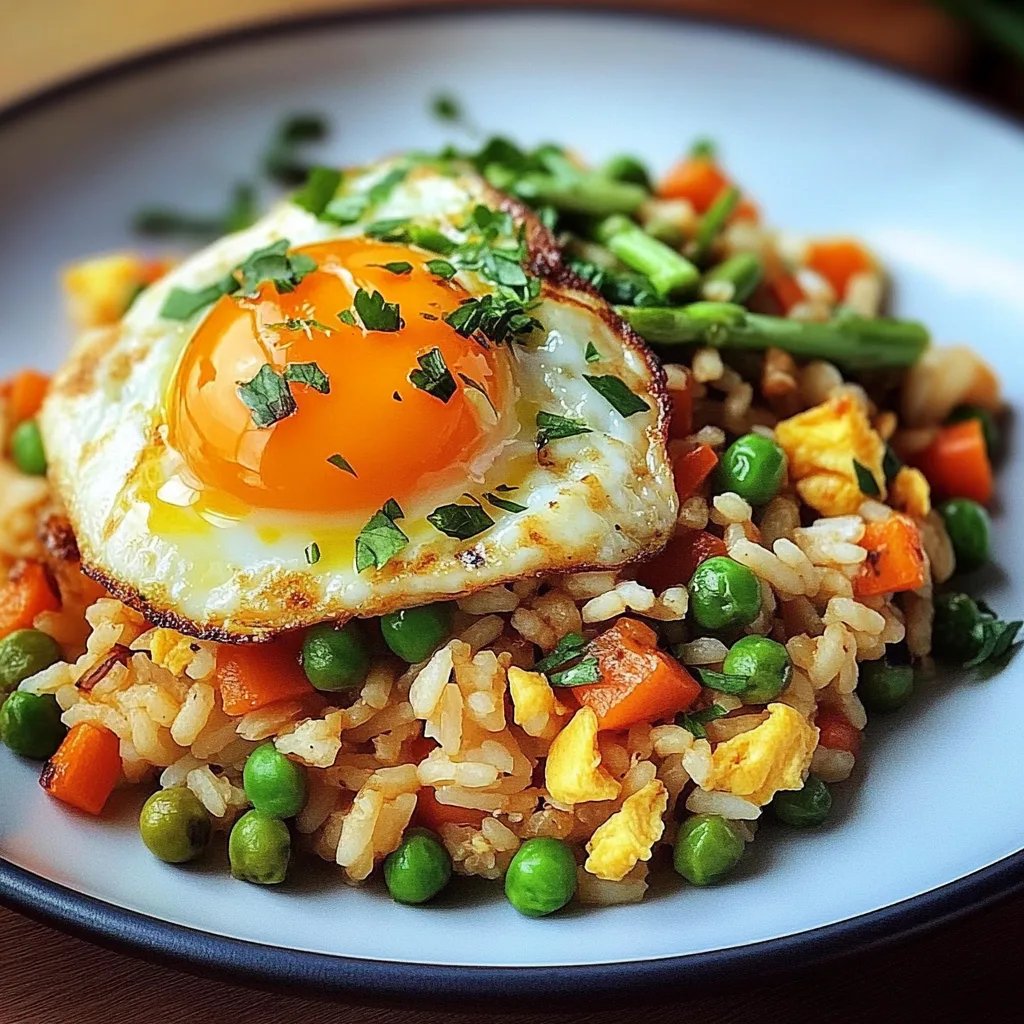 Gebratener Reis mit Gemüse und Ei