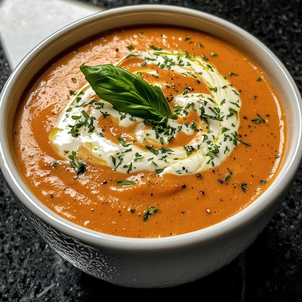 Tomatensuppe mit Sahne