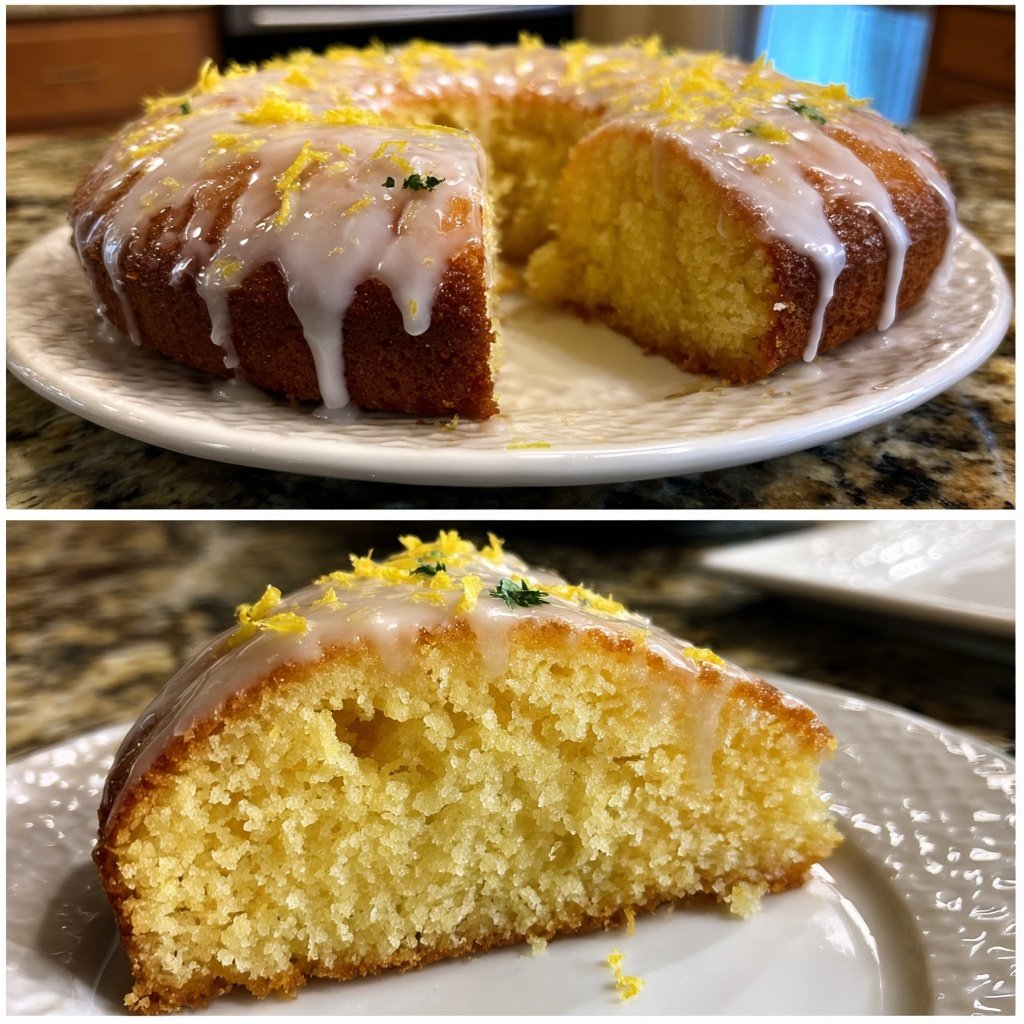 Zitronenkuchen mit Zitronenabrieb